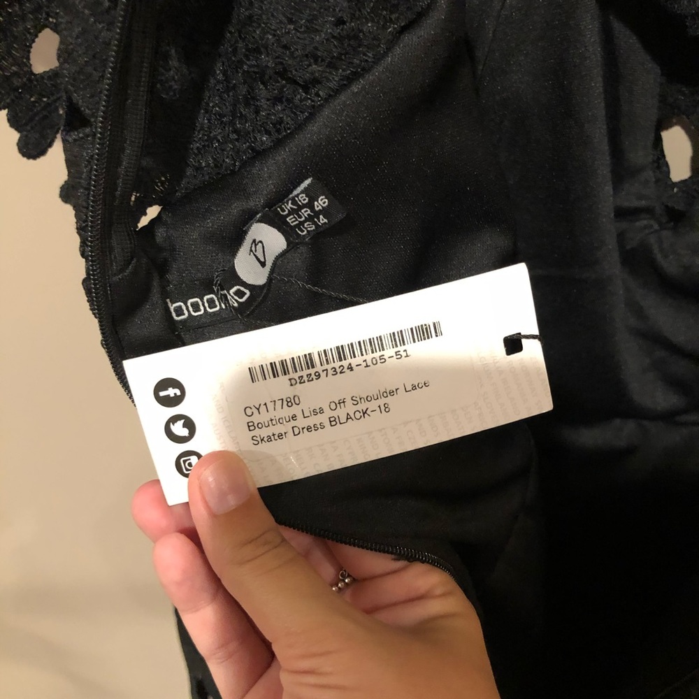 Black lace dress, NWT